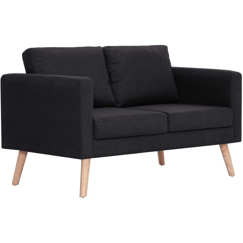 Maison Chic kavč - Sofa - Kanape dvosed iz blaga črn, (21726695) Cene