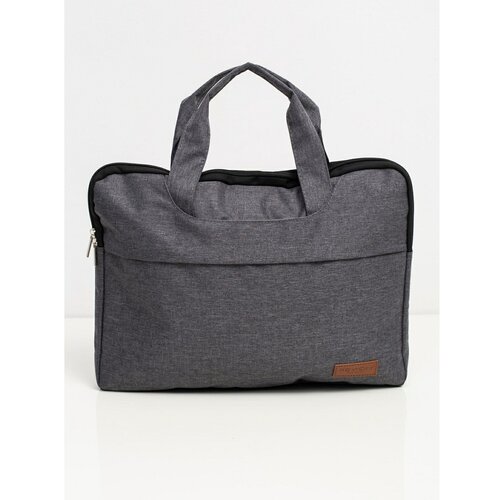 Fashion Hunters Gray textile laptop bag Slike