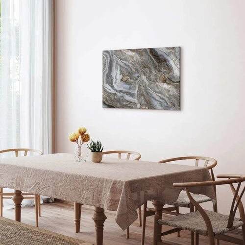  Slika - Stone abstractions &amp;ndash; marble structures in neutral shades 90x60 Akustična Slike