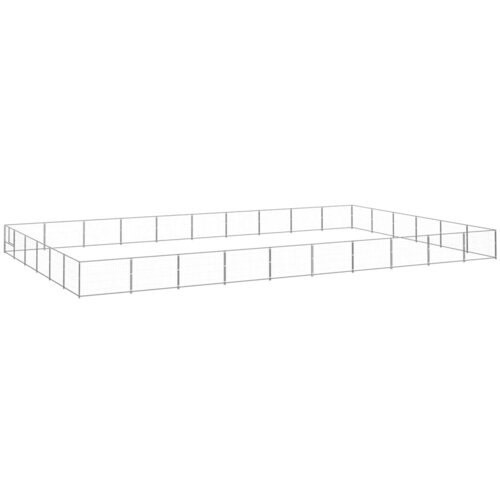 vidaXL Kavez za pse srebrni 60 m² čelični Cijene