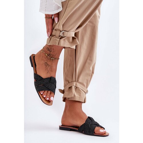 Kesi Women's material sandals black Aversa Slike