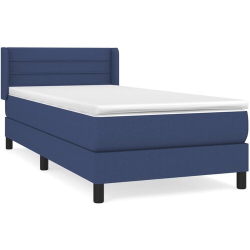 Maison Chic Box spring postelja - Vzmetna postelja z vzmetnico modra 90x200 cm blago SL962, (21889743) Slike