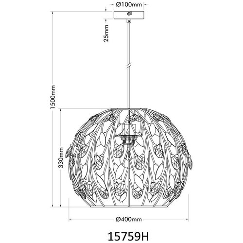 Globo VISEČA SVETILKA MIKA 40/150 cm E27 Slike