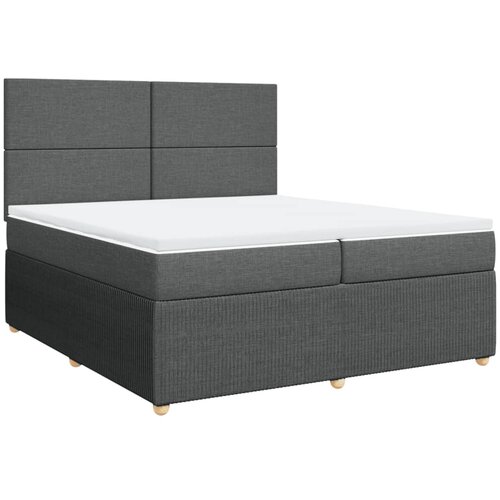 Maison Chic Box spring postelja - Vzmetna postelja z vzmetnico temno siva 200x200 cm blago SL17787, (21894342) Cene