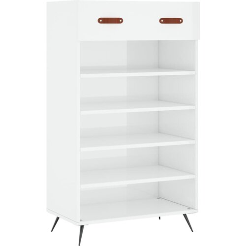 Maison Chic Omarice za obutev - Kopa za čevlje visok sijaj bela 60x35x105 cm inženirski les, (21778161) Cene