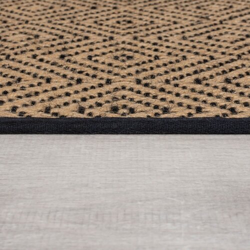 Flair Rugs Crna/u prirodnoj boji jutena staza za stepenice 60x800 cm Diamond &amp;ndash; Slike