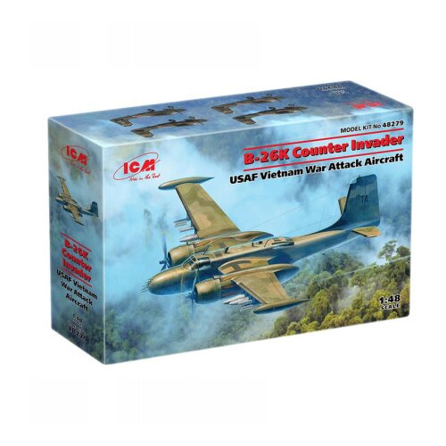 ICM model kit aircraft - B-26K counter invader usaf vietnam war attack aircraft 1:48 ( 060938 ) Cene