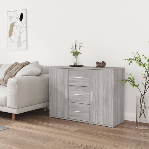  Komoda siva sonoma 91x29,5x65 cm inženirski les Cene