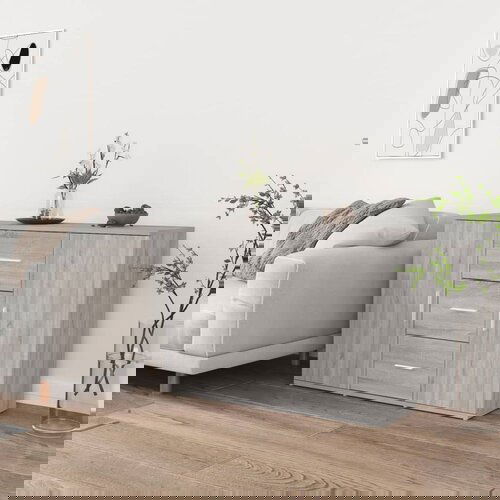  Komoda siva sonome 91x29,5x65 cm konstruirano drvo Slike