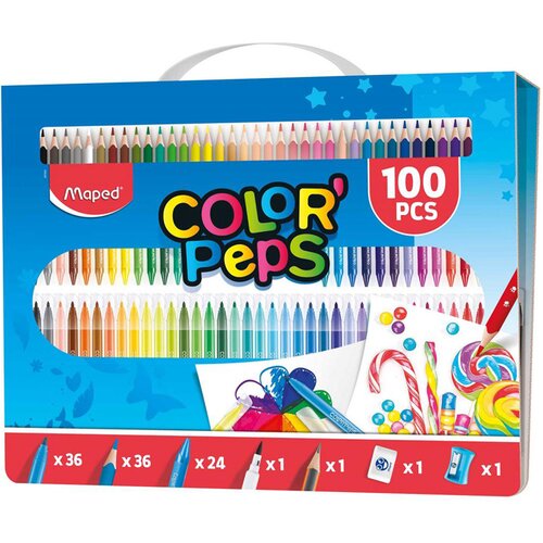 Maped Set pribora za crtanje i bojanje 100 dijelova Slike