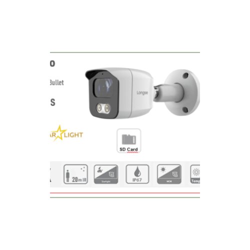 Starlight IP Kamera Bullet 8MP 2.8mm 20m IR POE + SD Card Slot Cijene