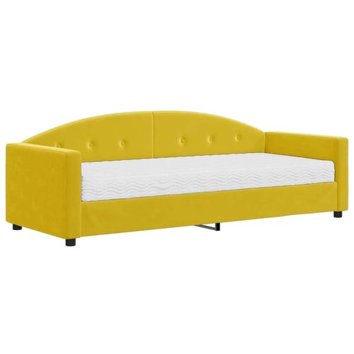 VidaXL dnevni krevet s madracem žuti 80 x 200 cm bar&amp;scaron;unasti Slike