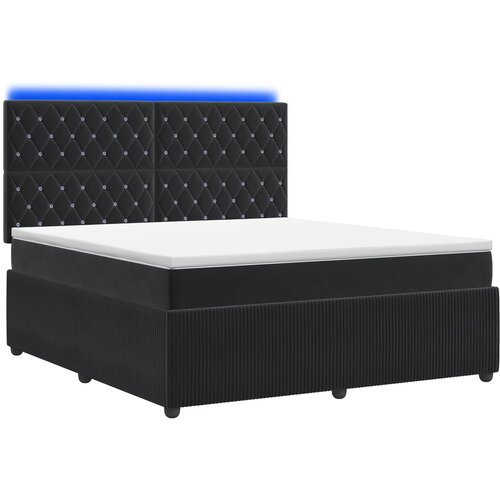  LED okvir za krevet s madracem Crna 180 x 200 cm Bar&amp;scaron;un Slike