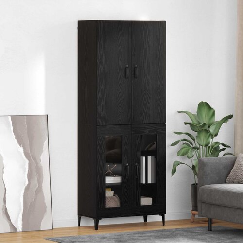  Highboard Crni hrast 69,5 x 34 x 180 cm Konstruirano drvo Cijene