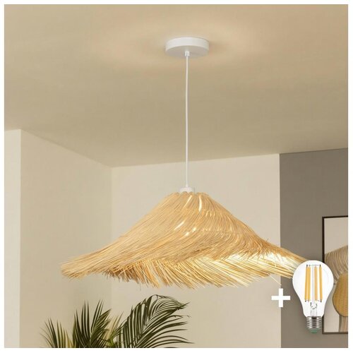  Brilagi - LED luster na sajli CERIA BOHO 1xE27/40W/230V prečnik 100 cm ratan Cene