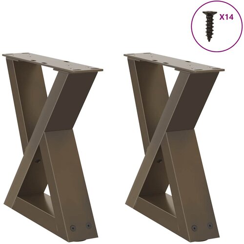  Noge za klub stolić 2 kom. Prirodni čelik 40 x (30-31,3) cm Čelik Cijene