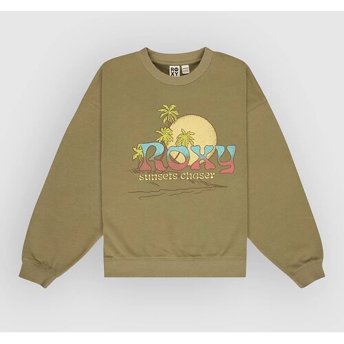 Roxy Lineup Crew Rg Terry Kids Pulover oil green Cene