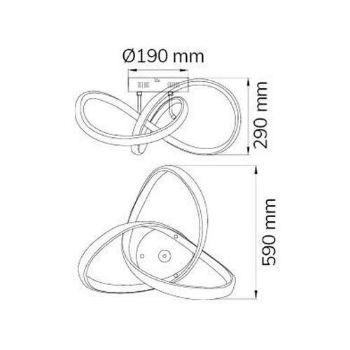 Wofi 9134.01.88.9000 - led plafonski luster indigo LED/45W/230V Slike