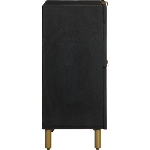  Komoda crna 60 x 33 x 75 cm konstruirano drvo Slike
