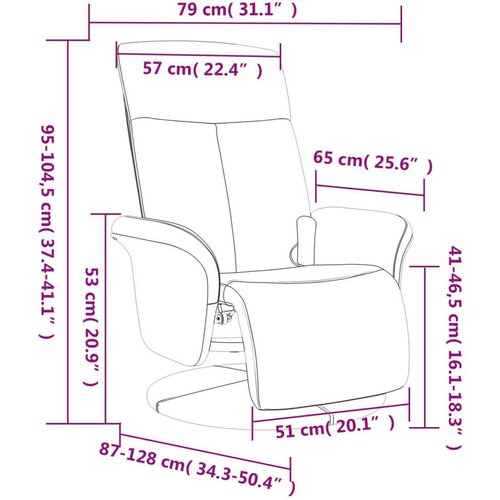  Masažni naslonjač od tkanine s osloncem za noge plavi Slike