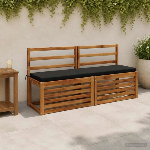  Jastučić za klupu SOEST 100% poliester Crna 160 x 40 x 5 cm - Crna 160 x 40 x 5 cm Melange Cijene