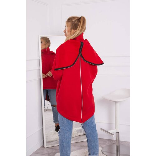 Kesi Insulated sweatshirt with a zipper at the back red Slike