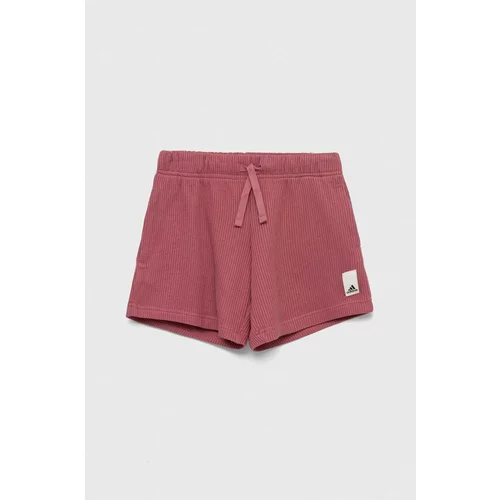 Adidas Otroške bombažne kratke hlače G L KN SHO roza barva