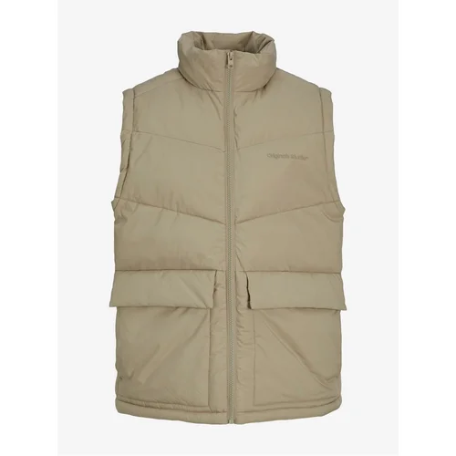 Jack & Jones Beige Men's Quilted Vest Vester - Mens