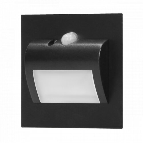 ADVITI Zidna lampa crna 1.5W 4000K 12VDC LED sa senzorom pokreta-bez napajanja DRACO AD-OS-6164LR4/B Slike