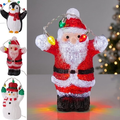  LED spolja&amp;scaron;nja božićna dekoracija 20xLED/2xAA 21 cm IP44 santa Slike