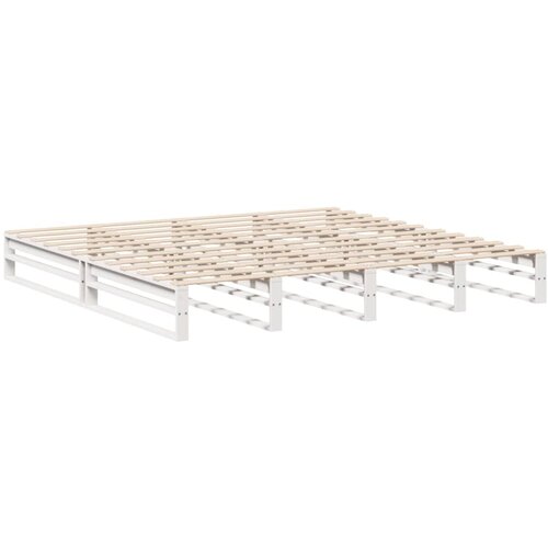 VidaXL Okvir kreveta bez madraca bijeli 180x200 cm od masivne borovine Slike