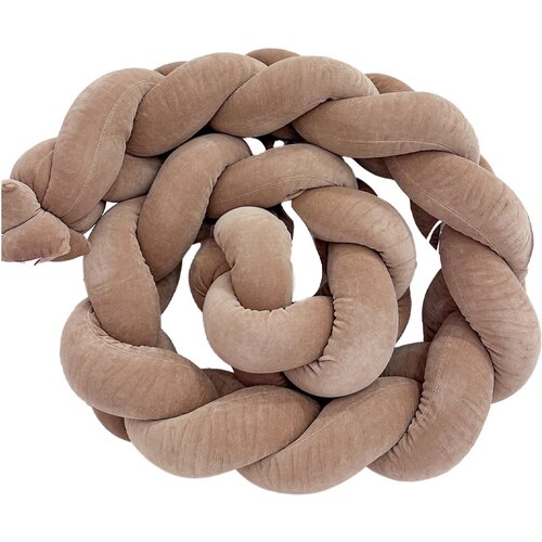 SuperMami Ogradica pletenica velur 300x22 cm, choco Slike