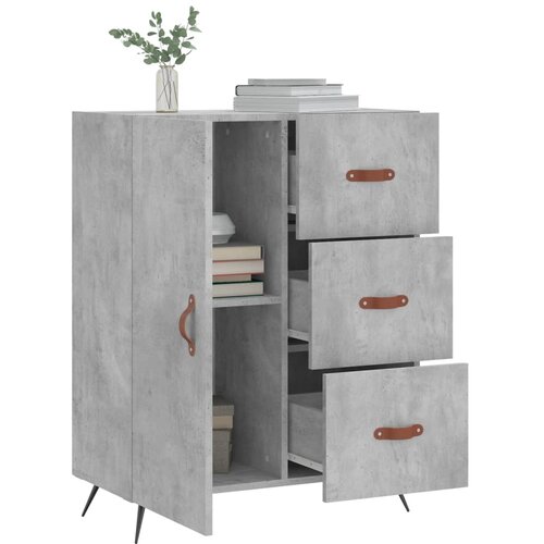  Komoda siva boja betona 69,5x34x90 cm od konstruiranog drva Slike