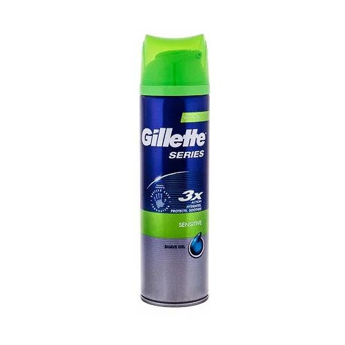 Gillette Series Sensitive gel za britje za občutljivo kožo 200 ml za moške