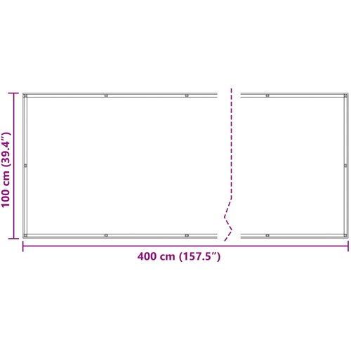  Balcony ekran Plava i bijela 100 x 400 cm Oxford tkanina Slike