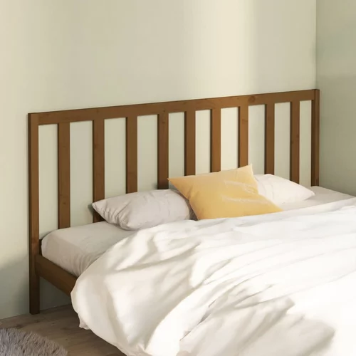  Uzglavlje za krevet boja meda 186 x 4 x 100 cm masivna borovina