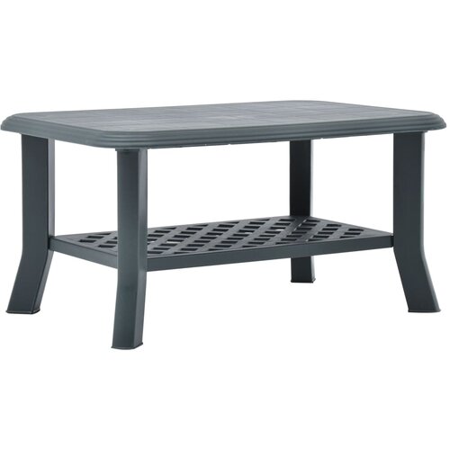 VidaXL Klubska mizica zelena 90x60x46 cm plastika Slike