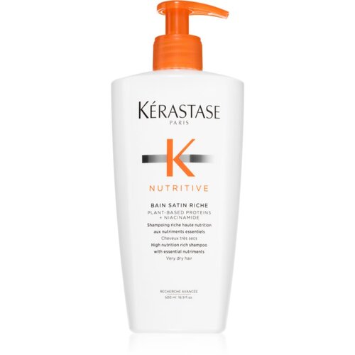K&amp;eacute;rastase Nutritive Bain Riche regeneracijski &amp;scaron;ampon za &amp;scaron;ibke in po&amp;scaron;kodovane lase 500 ml Slike