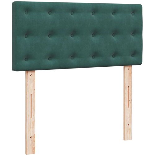 VidaXL box spring krevet s madracem tamnozeleni 90x200 cm bar&amp;scaron;unasti Slike