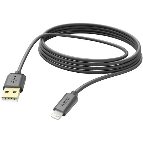 Hama USB polnilni kabel USB 2.0 Apple Lightning vtič \, USB-A vtič 3.00 m črna 00201582, (20614430) Cene