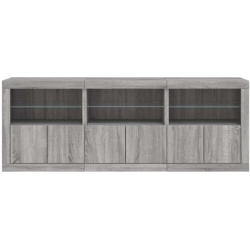  Komoda z LED lučkami siva sonoma 181,5x37x67 cm Slike