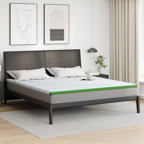vidaXL Blazine za vzmetnice Bela in zelena 180 x 200 cm Cene