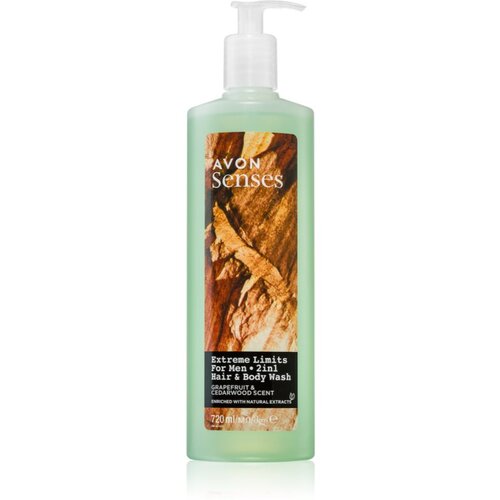 Avon Senses Extreme Limits gel za tu&amp;scaron;iranje i &amp;scaron;ampon 2 u 1 720 ml Slike