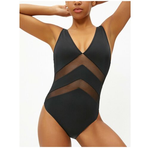 Koton V-Neck Transparent Swimwear Cene