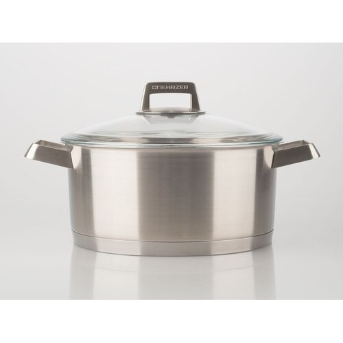Mehrzer lonac plitki 24cm sa poklopcem premium inox 18/10 Slike
