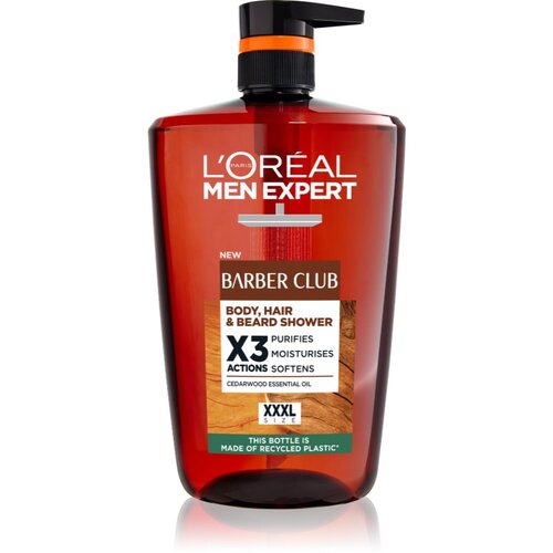 L&amp;acute;Or&amp;eacute;al Paris Men Expert Barber Club gel za tu&amp;scaron;iranje za mu&amp;scaron;karce za kosu, bradu i tijelo 1000 ml Slike