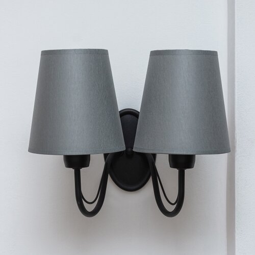  Zidna lampa MALBO 2xE27/15W/230V siva/crna Slike