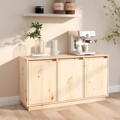 VidaXL Komoda 111 x 34 x 60 cm od masivne borovine Slike