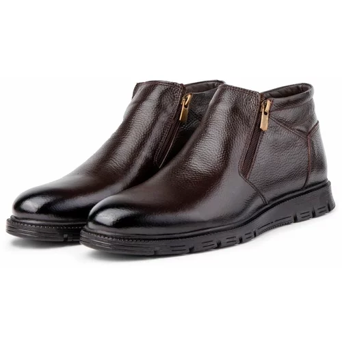 Ducavelli Moyna Men's Boots From Genuine Leather With Rubber Sole, Shearling Boots, Sheepskin Shearling Boots.