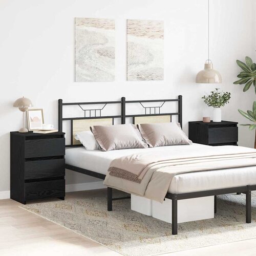  Noćni ormar s ladicama 2 pcs Crni hrast 40 x 35 x 62,5 cm Slike